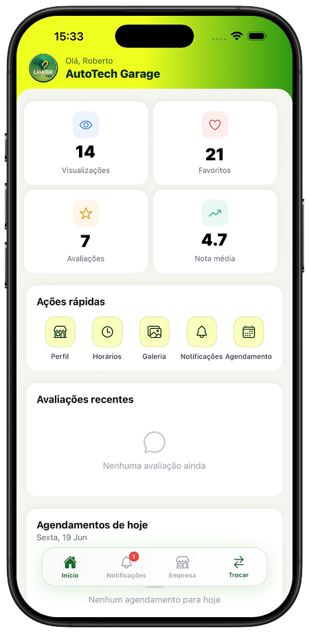 Preview do app LinkBR